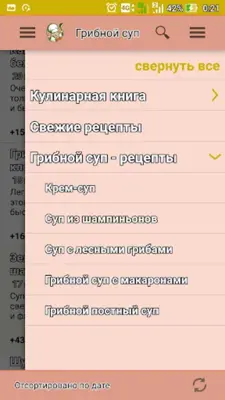 Грибной суп – рецепты android App screenshot 3